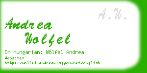 andrea wolfel business card